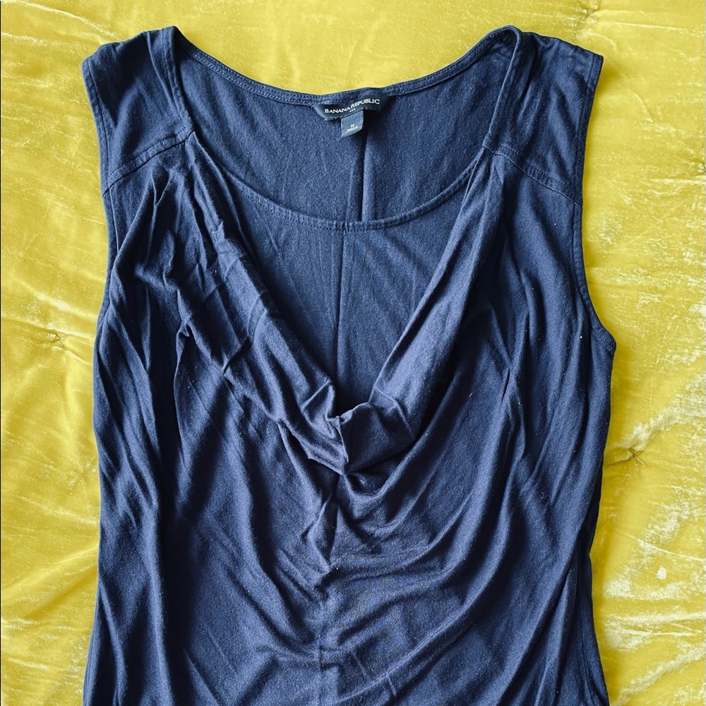 Banana Republic Navy blue swoop neck shirt